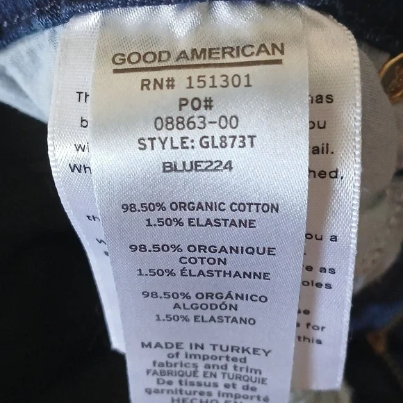 Good American Good Legs Classic Skinny Jeans Size 6/28 - Picture 9 of 10